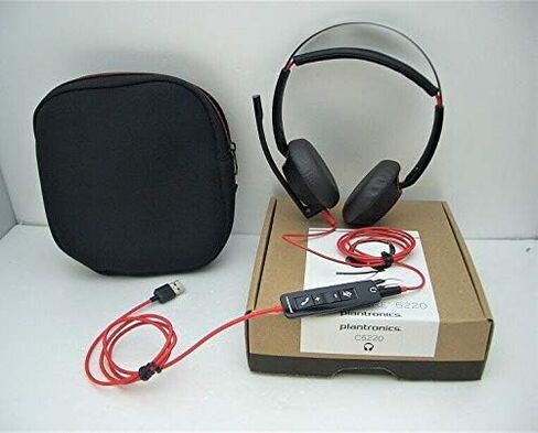 Plantronics - Blackwire C5220 - Wired, Dual-Ear (Stereo) Headset with Boom Mic - USB-A, 3.5 mm to connect to your PC, Mac, Tablet and/or Cell Phone in Saudi Arabia