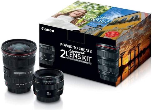 طقم عدستين من كانون بعدسات 50 ملم f/1.4 و17-40 ملم f/4L in Kuwait