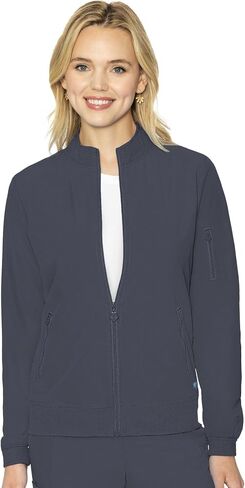 Med Couture Peaches Women Scrubs Top Warm-up Plus Size 8674, 3XL, Royal in Saudi Arabia