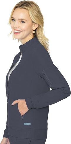 Med Couture Peaches Women Scrubs Top Warm-up Plus Size 8674, 3XL, Royal in Saudi Arabia