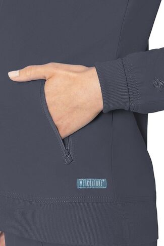 Med Couture Peaches Women Scrubs Top Warm-up Plus Size 8674, 3XL, Royal in Saudi Arabia