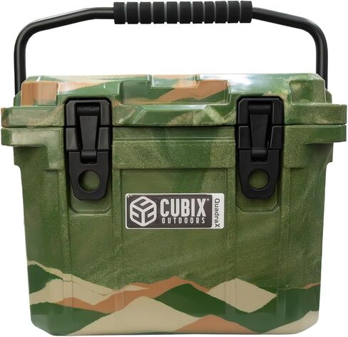 Cubix Outdoors QuadraX 10 Quart Rotomolded مبرد صلب محمول للتخييم وصيد الأسماك والشاطئ | صندوق ثلج معزول للخدمة الشاقة | الاحتفاظ بالبرد 5 أيام in Saudi Arabia