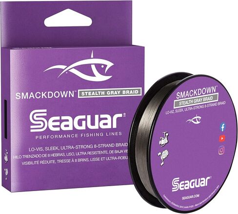 Seaguar Smackdown 100% Fluorocarbon Fishing Line - Stealth Gray Braid, 65lb Break Strength, 300yds - 65SDSG300 in Kuwait