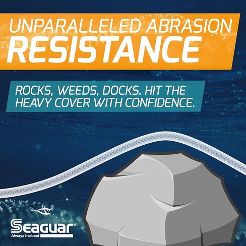 Seaguar Smackdown 100% Fluorocarbon Fishing Line - Stealth Gray Braid, 65lb Break Strength, 300yds - 65SDSG300 in Kuwait