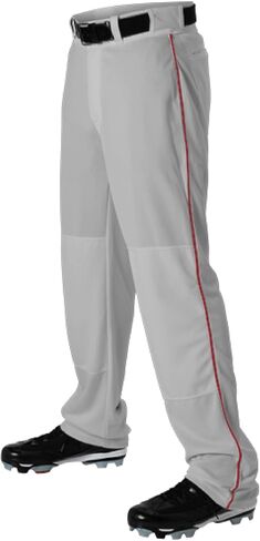 Alleson Athletic Boys Youth Baseball Pants with Braid, White/Purple, Medium in Saudi Arabia