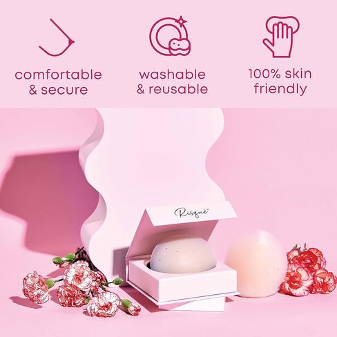 Bunny Covers Reusable Nipple Covers | Nipple Pasties Reusable | Push up Adhesive Bra | Backless Invisible Sticky Bra | Provides Breast Lift Nipple Coverage Cream in Kuwait