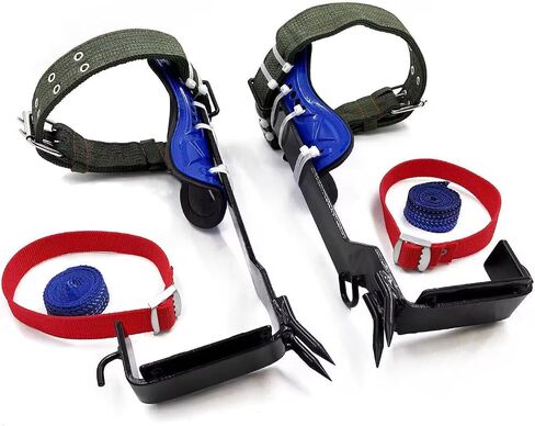 XKMT- Tree Climbing Spike Set Safety Adjustable Belt Lanyard Rope Rescue Belt 2 Gears [P-N: ET-OUTDOOR002-RAW], Black in Saudi Arabia