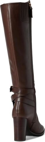 حذاء Lauren Ralph Lauren النسائي طويل الرقبة بتصميم مانشستر، بني، 8.5 in Kuwait