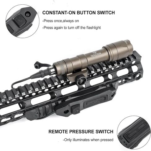 M300C Tactical Light, 400 Lumens Tactical Flashlight Weapon Light with Dual Pressure Switch for Constant/Momentary Modes, Fit for 20mm Picatinny Rail in Kuwait