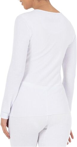 Fruit of the Loom Women's Micro Waffle Thermal V-Neck in Saudi Arabia