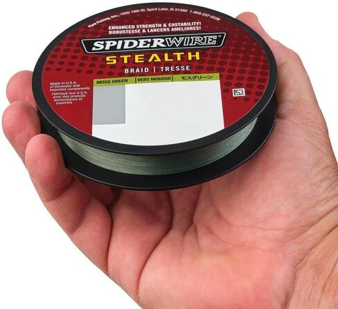 SpiderWire Stealth 8lb Braid + Trilene 100% Fluorocarbon Dual Spool, Hi-Vis Yellow/Clear, Superline Mono Equiv: 4lb in Saudi Arabia