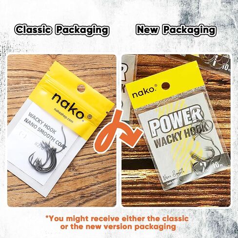 nako. 10 Pack Offset Shank EWG Worm Hook 9203 (#4/0 (10 Pack)) in Kuwait
