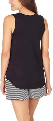 Jane and Bleecker Womens 3 Pack Lounge Tank Top (Black/Heather Grey/Black, Medium, m) in Kuwait