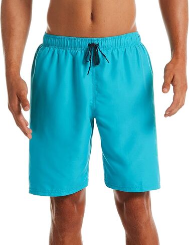 NIKE Swim Men's Standard Logo Volley Short Swim Trunk, Black rift, Large in Saudi Arabia