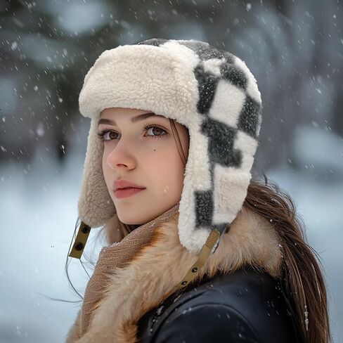 قبعات منفوخة للطقس البارد من CLAPE قبعة الصيادين قبعات شتوية دافئة للرجال قبعة Ushanka الروسية قبعة الطيار مع رفرف الأذن in Kuwait