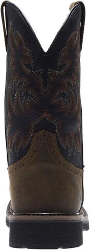 Wolverine mens Rancher Wpf Steel Toe Wellington Work Boot, Black/Brown, 8.5 US in Saudi Arabia