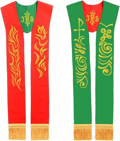 سترة BLESSUME قابلة للعكس سرقة Chasuble STEST IHS مطرزة سرقة تغطية in Saudi Arabia