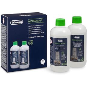 De'Longhi Eco Descaler Set of 2, Two Bottles, Clear