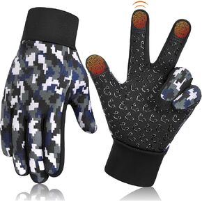 AOTOW Kids Winter Warm Sports Gloves - Cold Weather Thermal Snow Bike Touch Screen Children Mittens Boys Girls in Kuwait