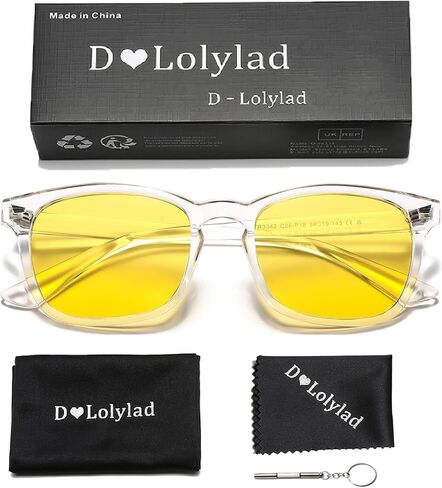 D Lolylad Night Vision Glasses, Polarized Glasses,Fit over Men Women Anti Glare HD Night Driving Glasses in Kuwait