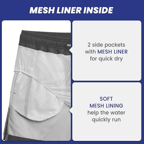 maamgic Mens Swim Trunks 5" with Mesh Lining Quick Dry Bathing Suits for Men Swim Shorts Swimwear Large in Saudi Arabia