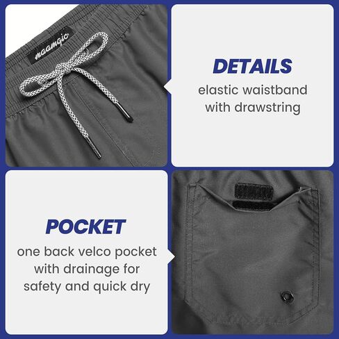 maamgic Mens Swim Trunks 5" with Mesh Lining Quick Dry Bathing Suits for Men Swim Shorts Swimwear Large in Saudi Arabia