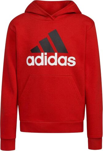 adidas Boy's Essential Fleece Hooded Pullover (Big Kids) Black SM (8 Big Kids) in Saudi Arabia