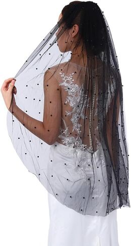 Ursumy Pearl Wedding Veils Flower Cathedral Bridal Veil 118’’ Veils for Brides 1 Tier Fingertip Length Drop Veil Hair Comb (Cathedral Length:300 * 150cm/118 * 59in, Ivory) in Kuwait
