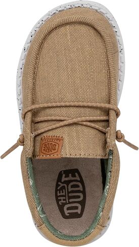 Hey Dude Wally Youth Washed Canvas Navy Size 1 | Boy's Loafers | Boy's Slip On Shoes | Comfortable & Light Weight in Saudi Arabia