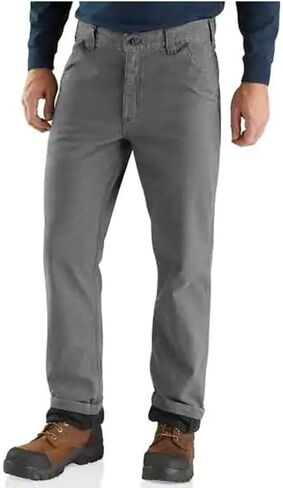 Carhartt Men's Rugged Flex Relaxed Fit Canvas Flannel-Lined Utility Work Pant in Saudi Arabia