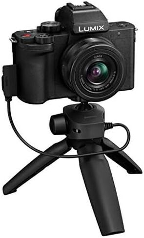 Panasonic LUMIX G100 4k Mirrorless Camera, Lightweight Camera for Photo and Video, Built-in Microphone, Micro Four Thirds with 12-32mm Lens, 5-Axis Hybrid I.S., 4K 24p 30p Video, DC-G100VK (Black) in Saudi Arabia