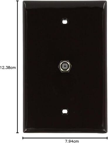 Leviton 40539-MB Midsize Video Wall Jack, F Connector, Brown in Saudi Arabia