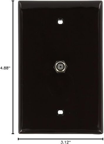 Leviton 40539-MB Midsize Video Wall Jack, F Connector, Brown in Saudi Arabia