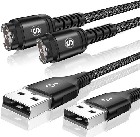 Garmin Watch Charger Cable [2-Pack,4ft] Compatible with Garmin Fenix 5 5S 5X 6 6S 6X Plus Pro 7 7S 7X, Forerunner 945 45 45S 245 Music,Approach S10 S40 S60 G12 S12 S42,Vívoactive 3 4 4S,Venu 2 2S Plus in Saudi Arabia