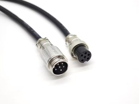 Elecbee GX16 Aviation Socket Connector Plug Cable 6 Pin Male/Female Head Aviation Plug Cable 1M Male/Female 6 Pin Aviation Socket GX16 Connector in Saudi Arabia
