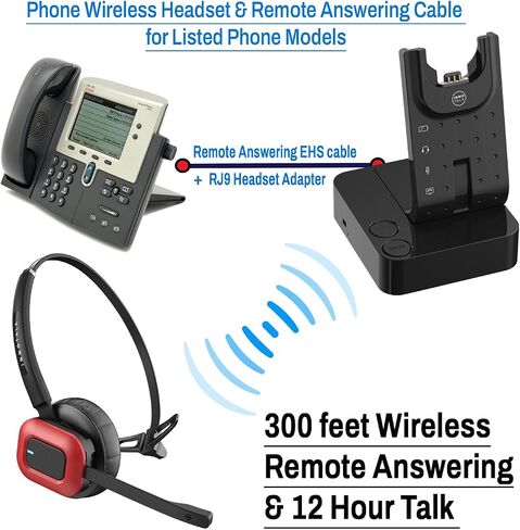 INNOTALK Wireless Headset Compatible with Cisco 6945 7942G 7945G 7962G 7965G 7975G 7821 7841 7861 8811 8841 8845 Phone (Pioneer) in Kuwait
