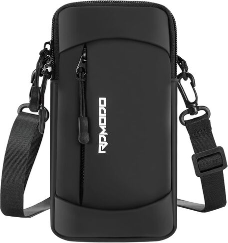 RDMODO Running Armband Phone Holder with Crossbody Shoulder Bag, Phone Arm Bands for iPhone 12 13 14 Samsung Galaxy S23 S22 Up to 6.7 Inch, Sweatproof Arm Bag for Running Jogging (Crossbody Bag Blue) in Saudi Arabia