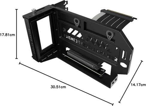 كولر ماستر طقم حامل بطاقات رسومات عمودي 2 كابل رافع بمنفذ PCIe 4.0 × 16-165 ملم in Kuwait