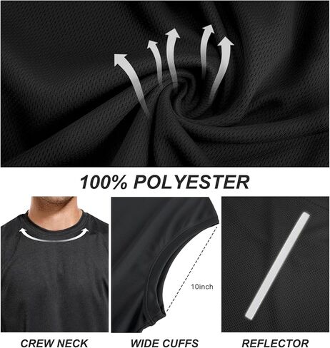 قمصان بدون أكمام شبكية للرجال مكونة من 3 أو 5 قطع من القمصان الرياضية بدون أكمام للتدريب على اللياقة البدنية، قميص رياضي بارد وجاف للتمرين in Kuwait