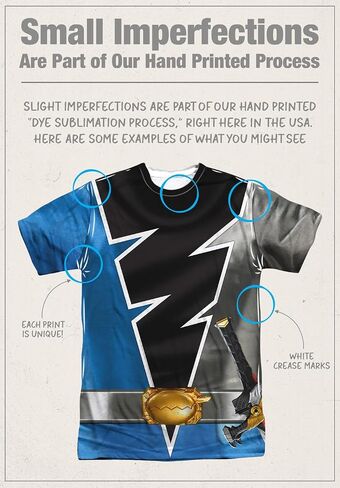 Popfunk Classic Power Rangers Unisex Adult Halloween Costume T Shirt (Front/Back) in Saudi Arabia