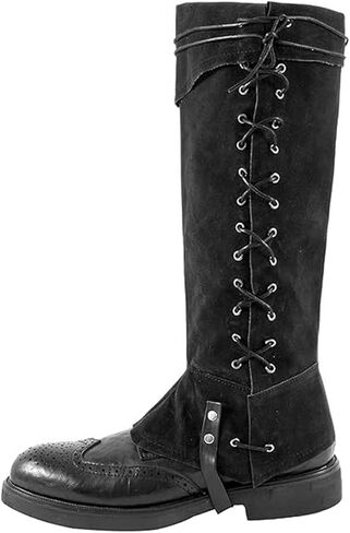 DEGPUM Pirate Boots Covers Renaissance Boot Covers Medieval Boot Covers Medieval Renaissance Steampunk Boots Covers Costume Boots Covers Knight Boot Covers for Halloween Costume Cosplay (Black) in Saudi Arabia