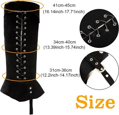 DEGPUM Pirate Boots Covers Renaissance Boot Covers Medieval Boot Covers Medieval Renaissance Steampunk Boots Covers Costume Boots Covers Knight Boot Covers for Halloween Costume Cosplay (Black) in Saudi Arabia