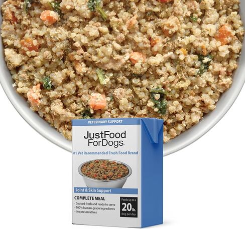 JustFoodForDogs Frozen Fresh Vegan Dog Food, Plant-Based, Complete Meal or Dog Food Topper, Tofu & Quinoa,18 oz (Pack of 7) in Kuwait
