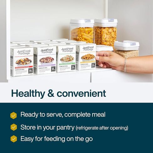 JustFoodForDogs Frozen Fresh Vegan Dog Food, Plant-Based, Complete Meal or Dog Food Topper, Tofu & Quinoa,18 oz (Pack of 7) in Kuwait