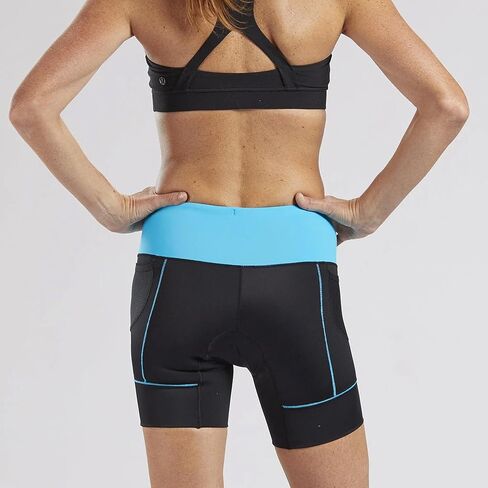 Zoot Women’s Core 6-Inch Tri Shorts, Quick Dry Performance Triathlon Short with Cycling Chamois Pad, Pockets & UPF 50+ Fabric in Kuwait