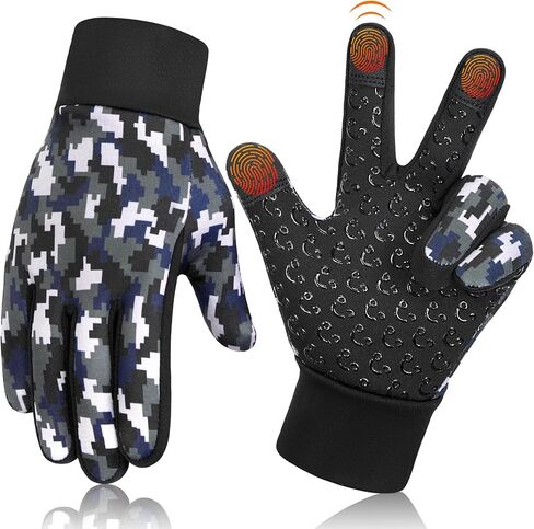 AOTOW Kids Winter Warm Sports Gloves - Cold Weather Thermal Snow Bike Touch Screen Children Mittens Boys Girls in Kuwait
