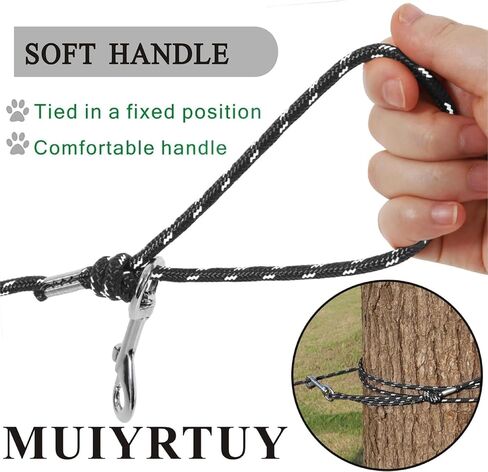 Reflective Cat Leash -50FT Cat Cable Out Escape Proof Walking Leads Yard Long Durable Safe Personalized Extender Leash Traning Play Outdoor for Puppies/Kittens/Rabbits/Small Animals in Kuwait