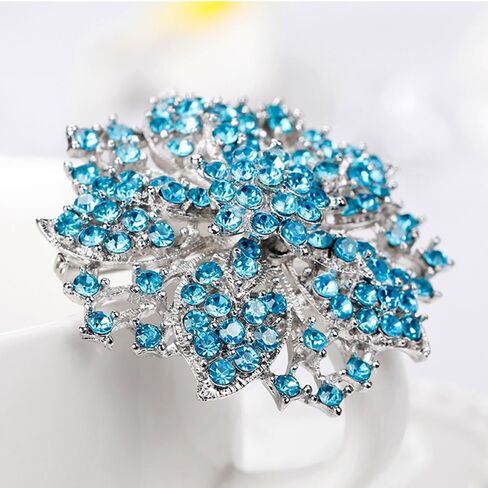 Ezing 4Pcs Brooch Lot with Large Big Size Rhinestone Crystal Fashion Jewelry in Kuwait