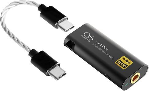مكبر صوت سماعة الرأس SHANLING UA1 Plus، USB DAC/AMP، مزدوج 43131 DAC، شريحة استقبال USB CT701، يدعم ما يصل إلى 768 كيلو هرتز/32 بت، DSD256، 80 ميجا واط @ 32 أوم، التحكم في تطبيق Android (أسود) in Kuwait