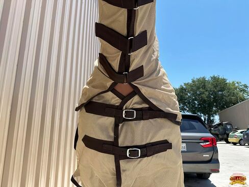 HILASON 78 Inches Horse Fly Sheet With Neck Cover Ultra Violet Rays Protect Mesh Bug Mosquito Summer Spring | Fly Sheet | Horse Turnout Sheet | Fly Sheet for Horses | Bug and Mosquito Protection | Fly in Kuwait